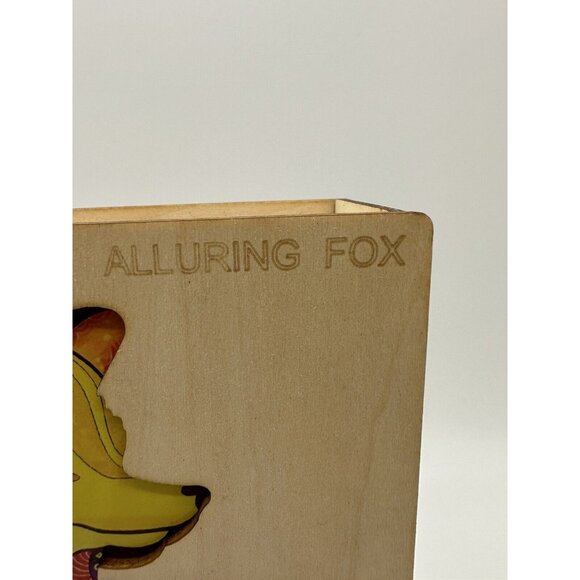 Wooden Jigsaw Puzzle Alluring Fox Rainbow Odd Shapes Complex Pieces READ - Picture 2 of 15